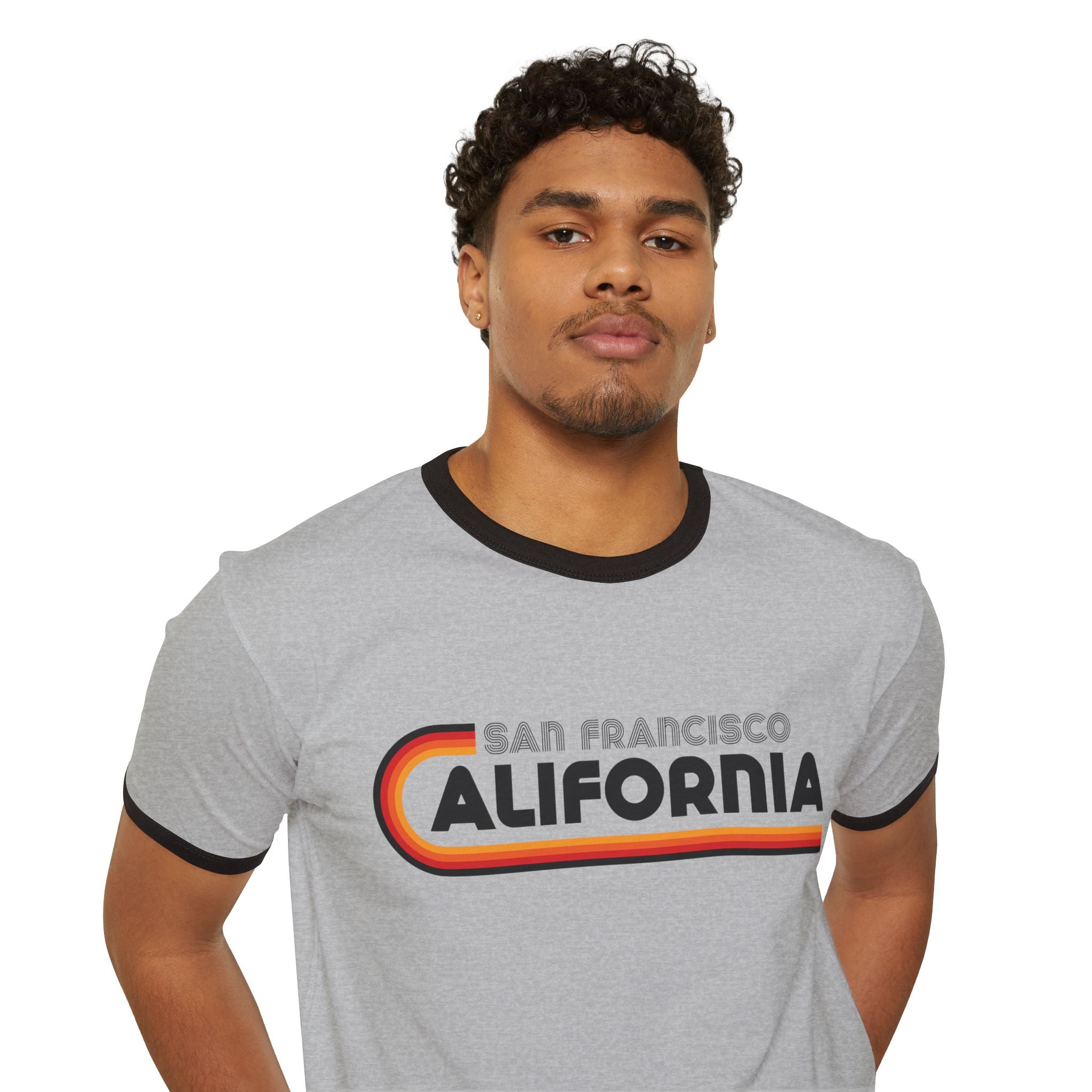 San Francisco California Unisex Retro Ringer T-shirt