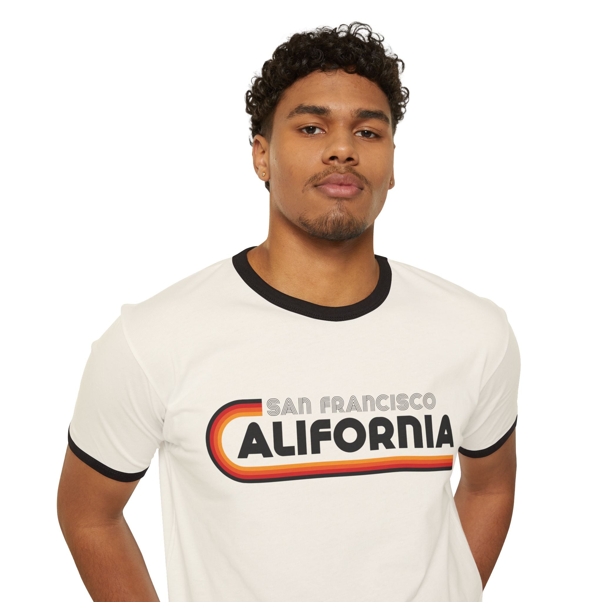 San Francisco California Unisex Retro Ringer T-shirt