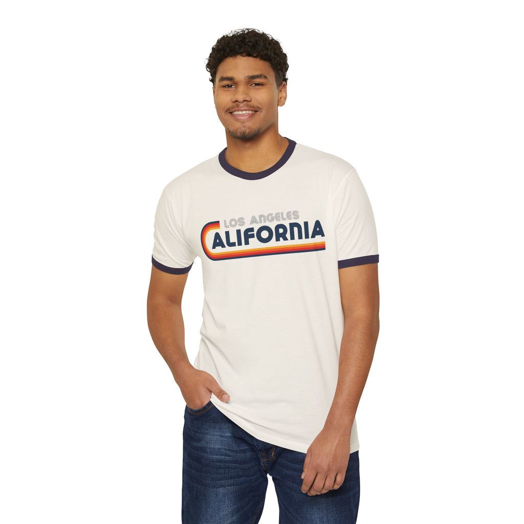 Los Angeles California Unisex Retro Ringer T-shirt