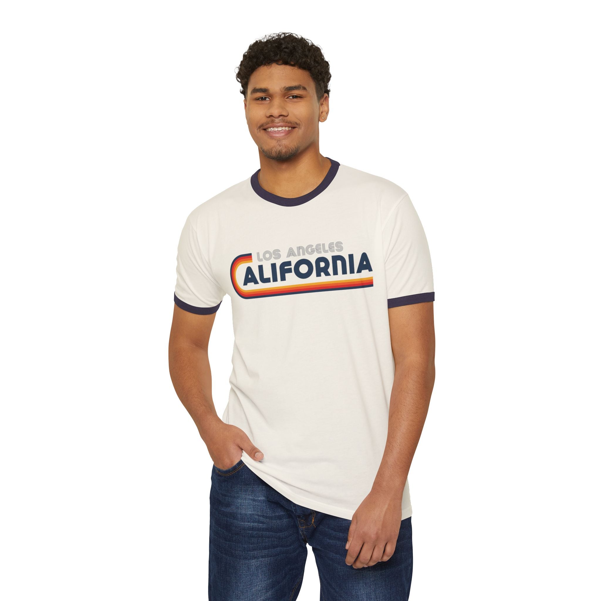 Los Angeles California Unisex Retro Ringer T-shirt