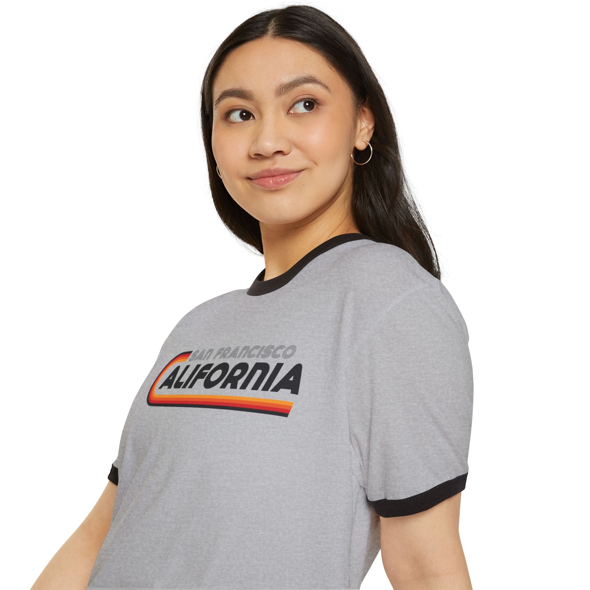 San Francisco California Unisex Retro Ringer T-shirt