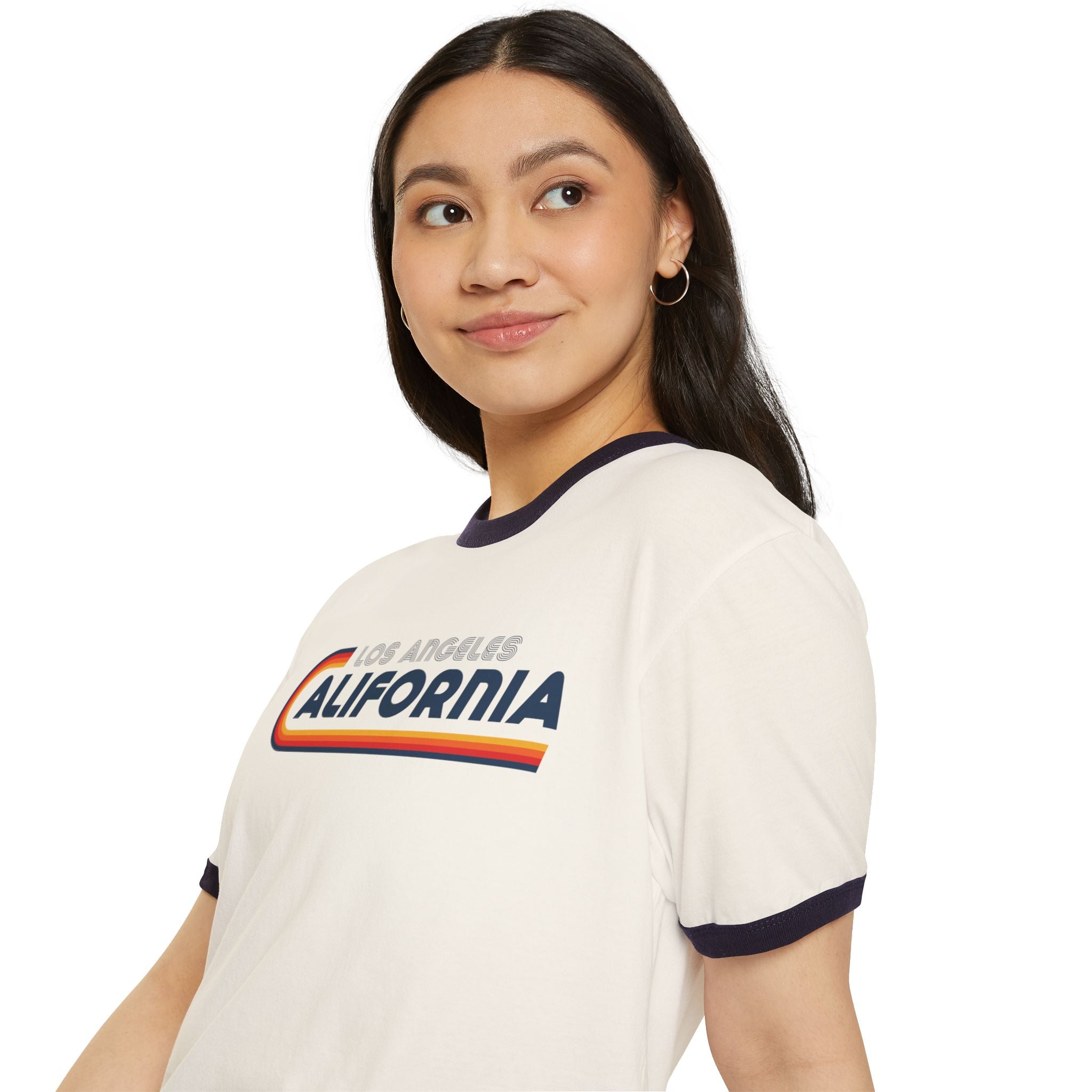 Los Angeles California Unisex Retro Ringer T-shirt
