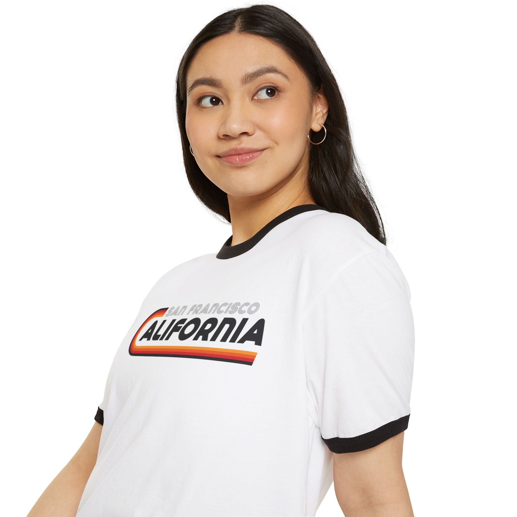 San Francisco California Unisex Retro Ringer T-shirt