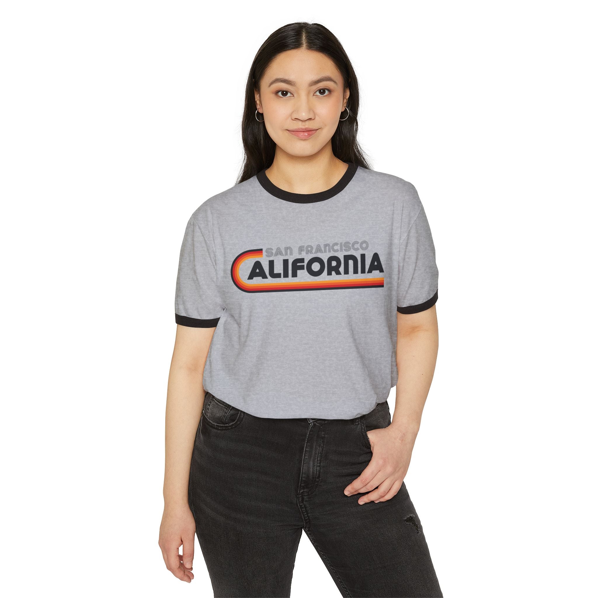 San Francisco California Unisex Retro Ringer T-shirt