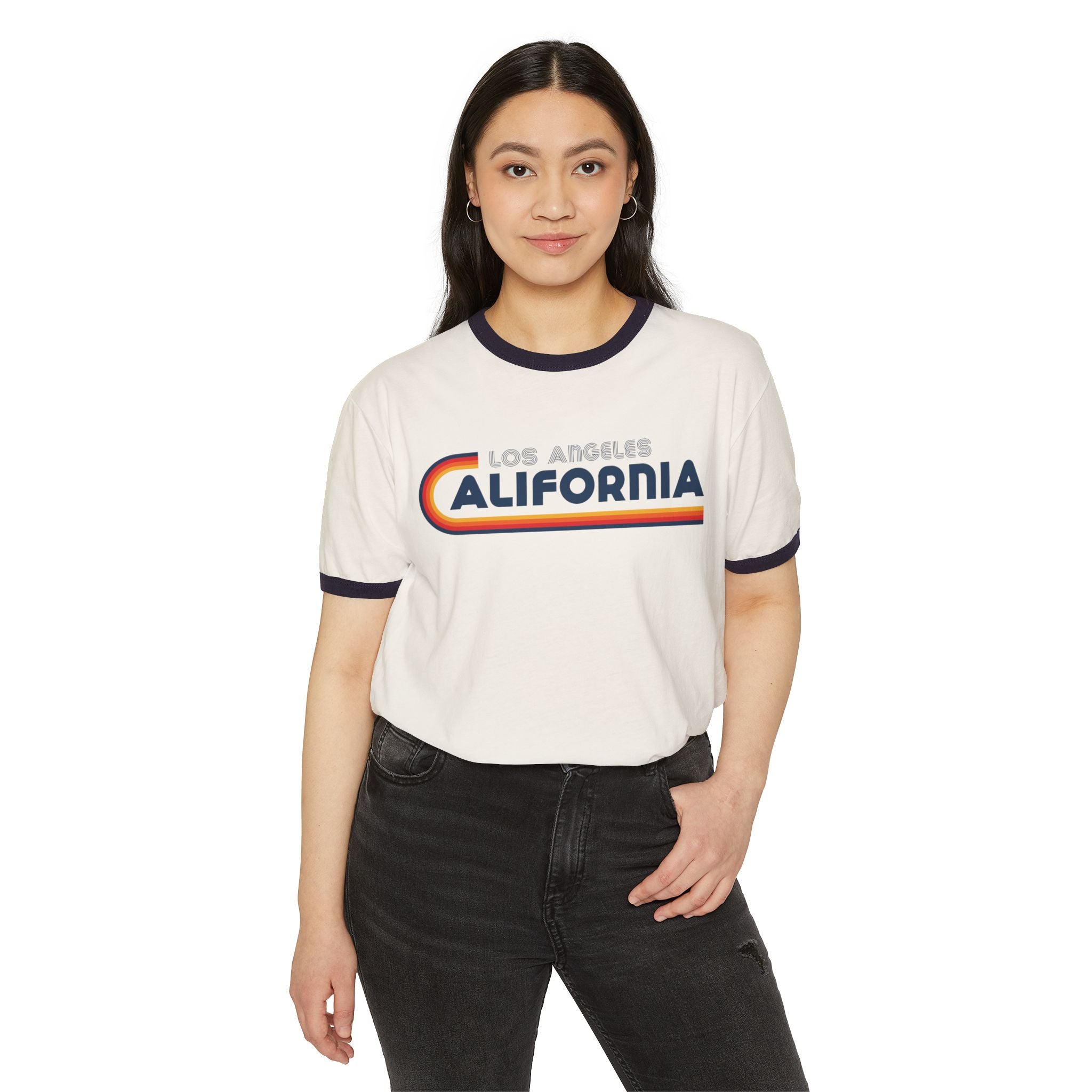 Los Angeles California Unisex Retro Ringer T-shirt