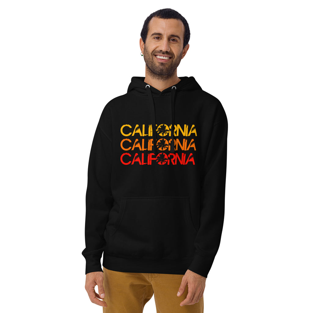 Retro California Palms Sunset Graphic, Unisex Hoodie