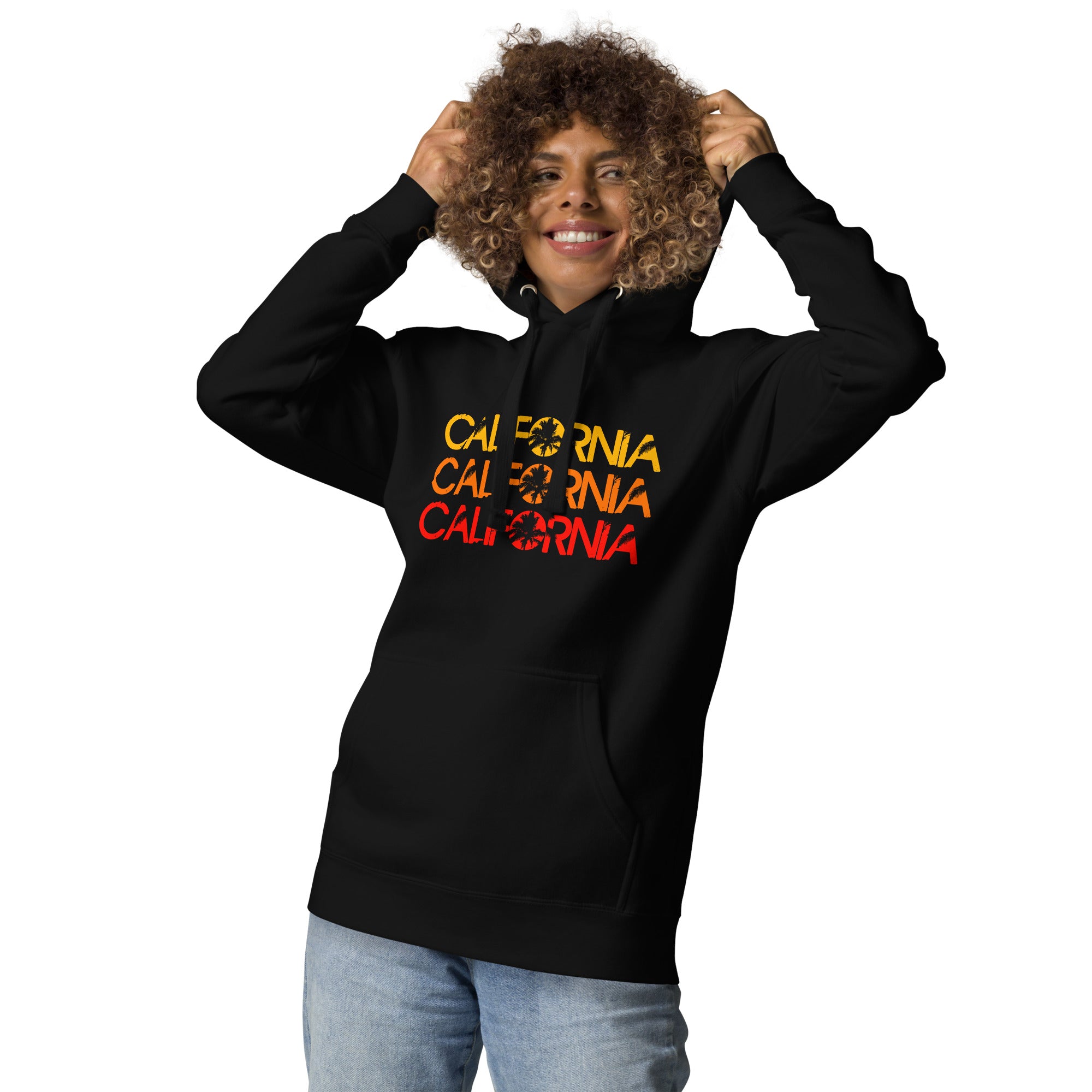 Retro California Palms Sunset Graphic, Unisex Hoodie