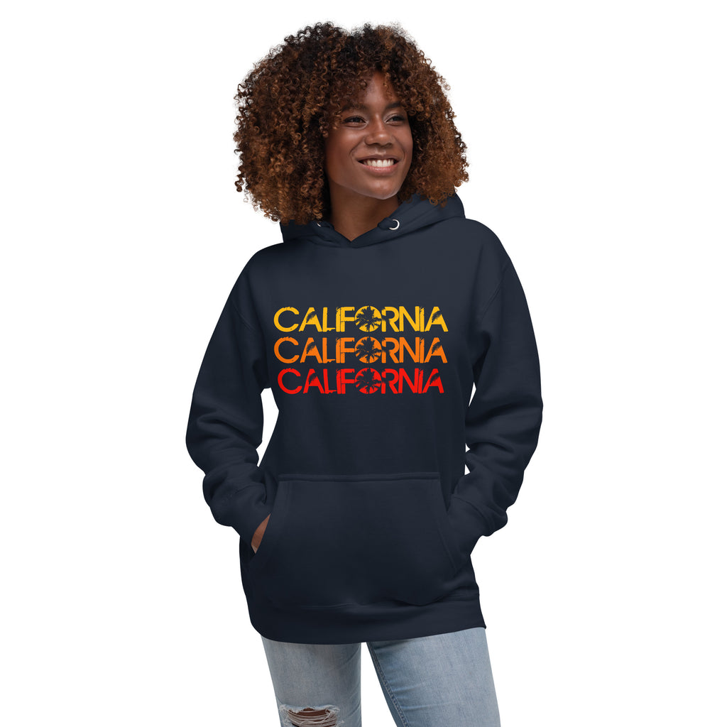 Retro California Palms Sunset Graphic, Unisex Hoodie