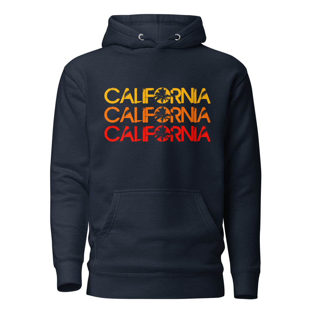 Retro California Palms Sunset Graphic, Unisex Hoodie
