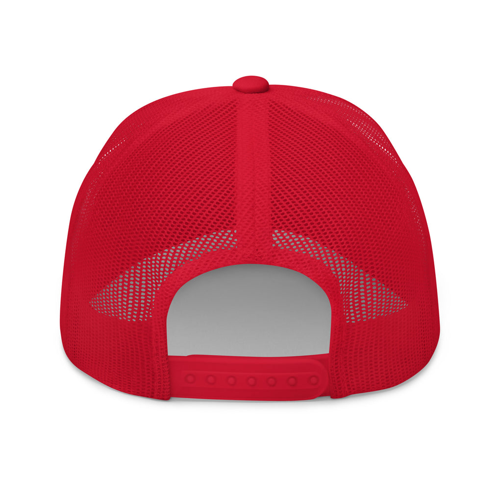 Embroidered Retro California Snapback Mesh Trucker Cap - Yellow Gradient CA Design